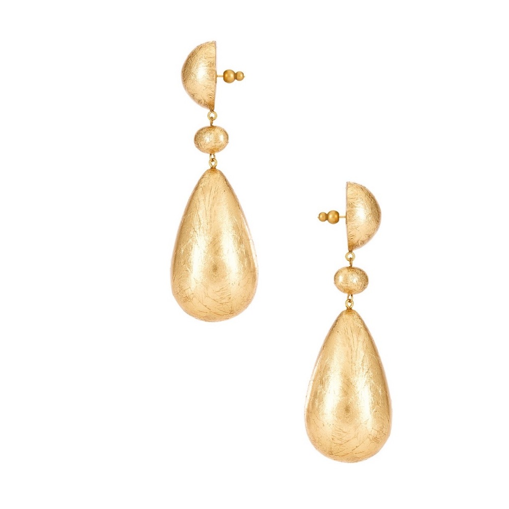 Cult Gaia Eviana Gold Foil Wood Earring - Picture 5 of 5